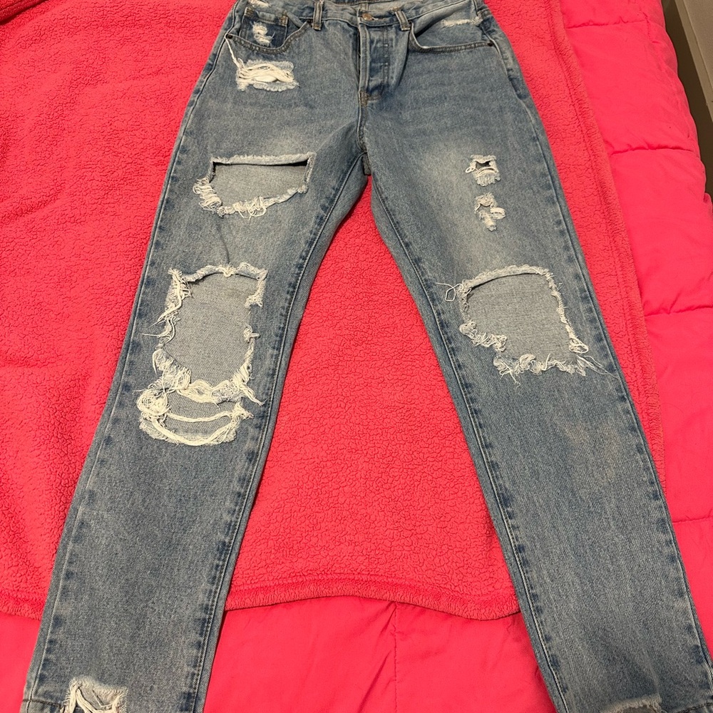 Fashion Nova Light Blue Denim Jeans